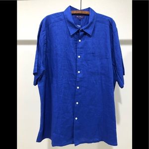 NWT X-Large Alan Flusser men’s linen shirt